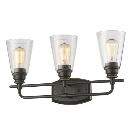 

Bathroom Vanity 3 Light With Olde Bronze Finish Steel Medium Base Bulb 21 inch 300 Watts
