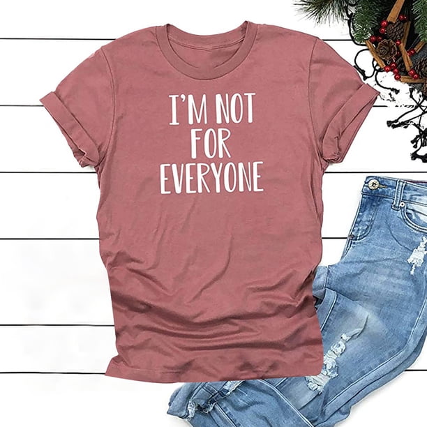 Pntutb adultos mujeres hombres o-cuello manga corta letra impresión suave Amily regalos top camiseta Pntutb Pntutb-8644