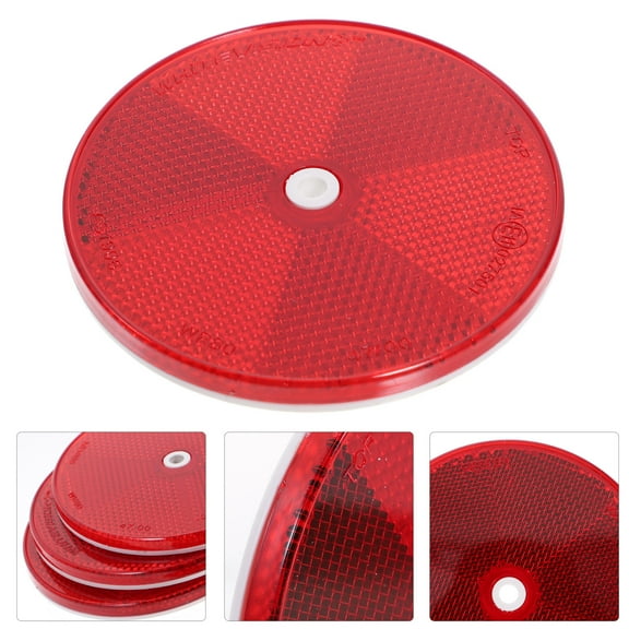 Masteelf 6pcs Driveway Reflector Trailer Reflector Safety Reflector Adhesive Reflector