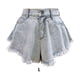thumbnail image 5 of Guardurnaity Pantalones cortos de mezclilla Pantalones vaqueros de verano Pantalones sueltos Agujero de moda Vintage Resistencia al desgaste Prendas para la parte inferior del cuerpo L, 5 of 6