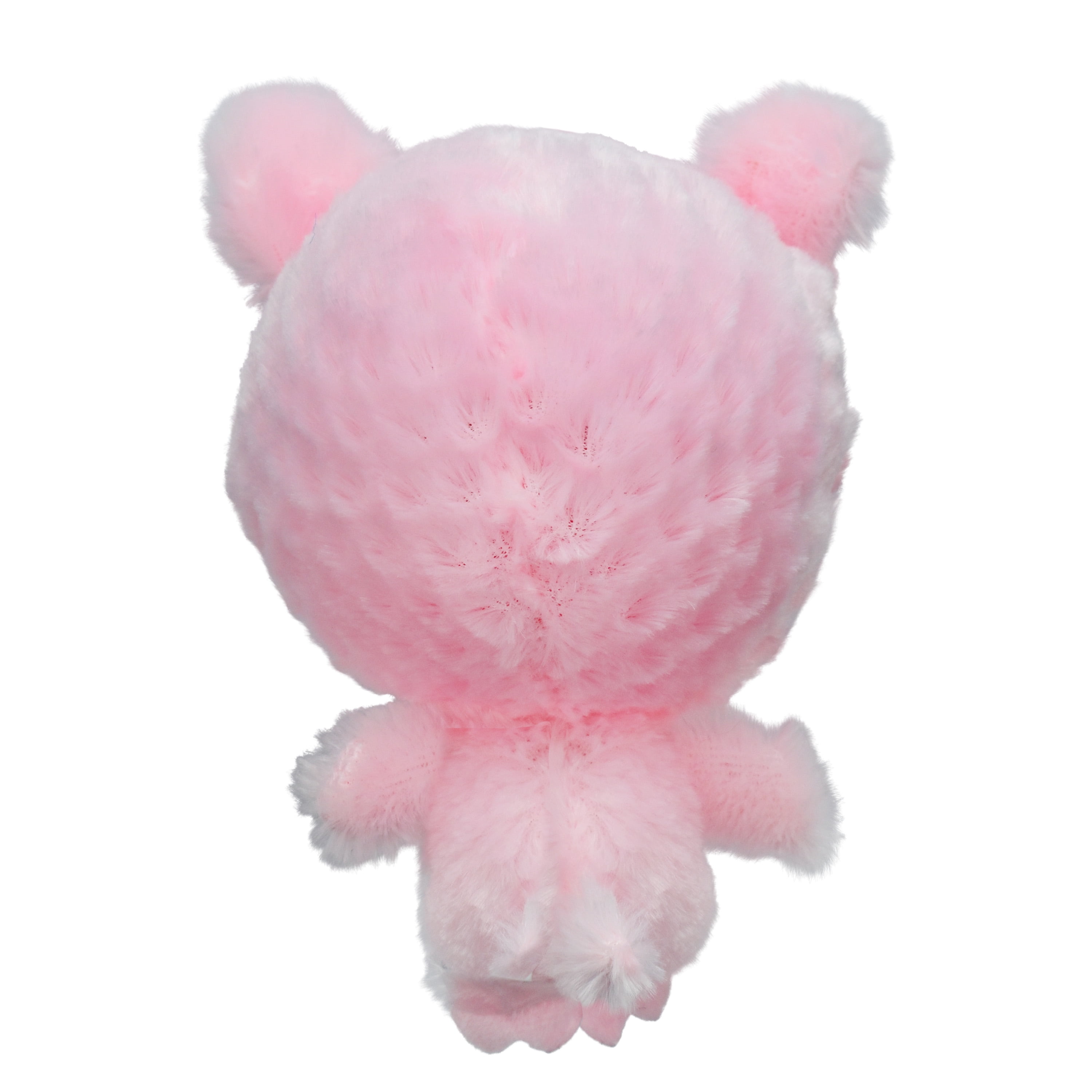 Multipet Knobby Noggins Plush Pig Dog Toy, Bumpy Rubber Ball Head with Squeaker, 4 inches