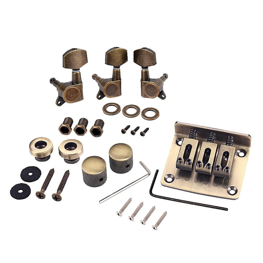 LeeQinersw 2 Set 3 strings Cigar Box Guitar Tremolo Bridge Set Whammy Bar Luthier Tools