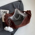 thumbnail image 4 of Bolso Tipo Media Ante para Mujer Con Correa Ajustable Hobo (café), 4 of 9