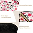 thumbnail image 5 of FORMRS Makeup Bag Travel Cosmetic Organizer for Women Fold Flat Zipper Pouch with Handle, Pink Floral, 5 of 8