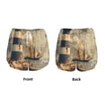 thumbnail image 3 of Rateoe Vintage Nautical Lighthouse Printed 2 in 1 Women's Workout Shorts for Athletic Gym Running Shorts with Phone Pockets-X-Large, 3 of 7