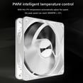 thumbnail image 4 of Ventilador enfriador TEUCER de 120 mm, PWM, 4 pines, rodamiento hidráulico, carcasa de 12 V, radiador de CPU (blanco) Hugtrwg Nuevos Originales, 4 of 5