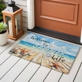 thumbnail image 4 of 2x3 Ft Entryway Area Rug, Coastal Beach Kitchen Rug Runner Washable Floor Mat, Retro Summer Ocean Wave Starfish Shell Non Slip Indoor Door Mat Throw Carpet for Bathroom Living Room Bedroom, 4 of 8