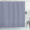 thumbnail image 1 of Ambesonne Geometric Shower Curtain, Symmetrical Pattern, 69"Wx84"L, Pale Blue Dark Blue, 1 of 3