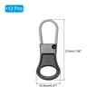 thumbnail image 2 of Unique Bargains Zipper Pull Replacement, 12 Pcs Detachable Metal Zipper Tab Repair Kit Puller Slider for Luggage, Gun-Black, 2 of 5
