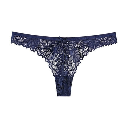 

huanledash Women Briefs Hollow Low Waist Solid Color Women Sexy G String Thong for Daily Wear