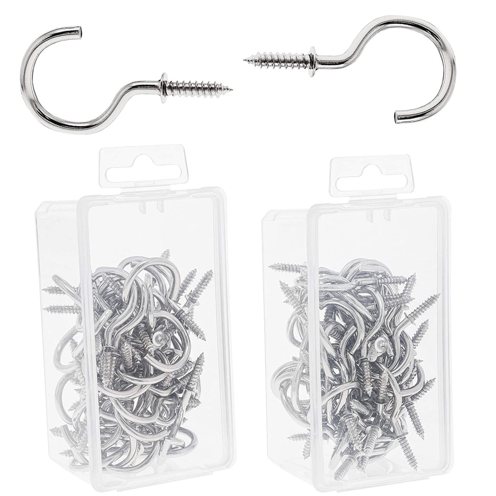 Eyes Premium Quality Handy Hook and Eyes Assortment Kit 90 Pieces Screw-in Hooks and more Includes Cup Hooks Vinyl Hooks 