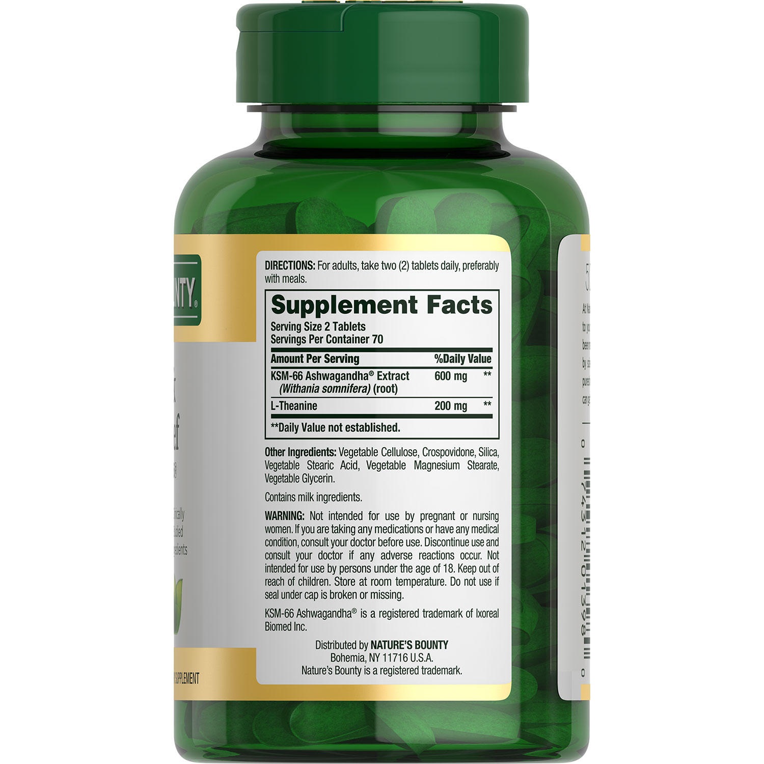 Nature's Bounty Stress Relief Supplement with Ashwagandha KSM-66 ...