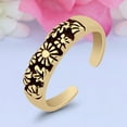thumbnail image 3 of 4 mm Flowers Toe Band Ring 925 Sterling Silver Thin Adjustable Stylish Rings For Women, 3 of 5
