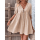 thumbnail image 5 of Vestido Informal de Verano 2025 para Mujer, de Corta, Corte A, con Lazo y Lazo Al Frente, Estilo Babydoll, Holgado y . Caqui XL, 5 of 10