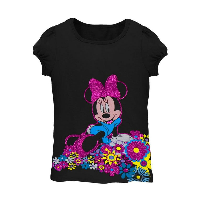 Minnie Mouse Flower Bed Juvy Girls T Shirt Walmart