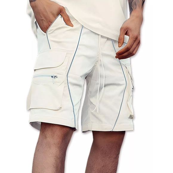 Bermuda Short Moda Casual Varios Bolsillos Cargo Gym Hombre