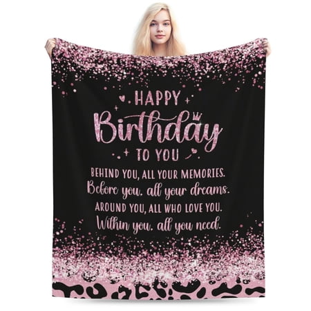 Birthday Gifts for Women Happy Birthday Flannel Blanket Women Birthday Gifts for Her 50x40