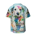 thumbnail image 2 of Sigee A Funny Little Dalmatian Puppy Print Men's Shirts Casual Button Down Short Sleeve Summer Beach Shirt Hawaiian Vacation Shirts Tee Shirt-4X-Large, 2 of 7