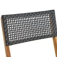 thumbnail image 5 of Maison Outdoor 3 Piece Wood and Wicker Foldable Bistro Set, Teak and Brown, 5 of 10