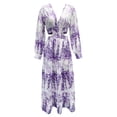 thumbnail image 3 of WILLBEST Vestidos Casuales para Mujer Verano Mujeres Maxi Vestido Largo Vacaciones Floral Boho Paisley Estampado Recortado Vestido de Mujer Chica, 3 of 3