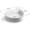 thumbnail image 2 of Kohler K-2331-1 Chord 17-1/2" Vessel Bathroom Sink - White, 2 of 4