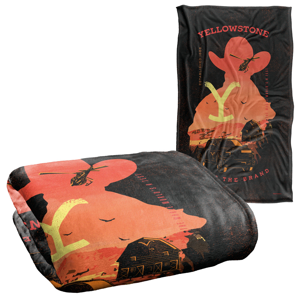 Yellowstone Blanket, 36"x58" Yellowstone Wear The Brand Silky Touch