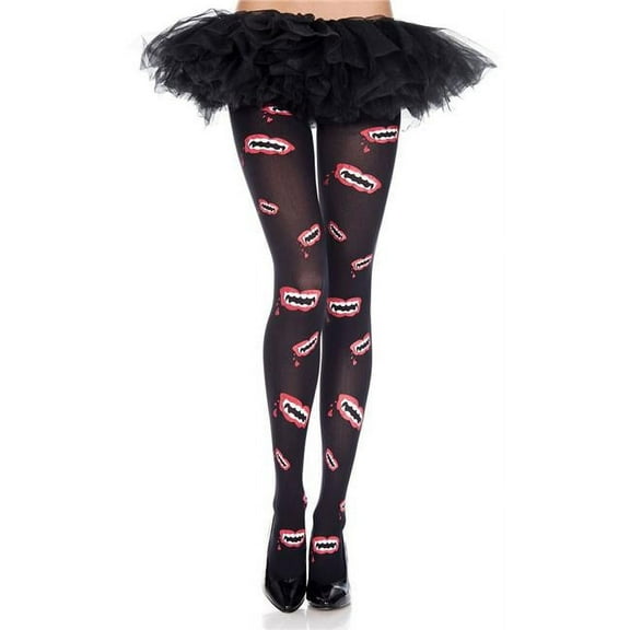 Music Legs Women's Women's Mouth Print Pantyhose 37289-AS SHOWN