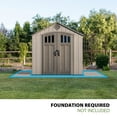 thumbnail image 6 of Lifetime Lockable DIY Polyethylene Storage Shed 52.9 sq. ft., 8' x 7.5', Light Brown (60370), 6 of 11