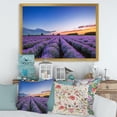 thumbnail image 3 of Designart 'Dramatic Clouds and Sunrise Over Lavender Field I' Farmhouse Framed Art Print, 3 of 4