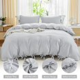 thumbnail image 2 of Juego de Fundas de Edredón annadaif Gris Claro Queen con 2 Fundas de Almohada, 2 of 6