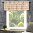 thumbnail image 4 of Thanksgiving Pumpkin Farmhouse Short Window Curtain Valances, Beige Retro Simple Lines Country Rod Pocket Kitchen Valances for Living Room Bedroom Bathroom Cafe 60" x 18", 4 of 8