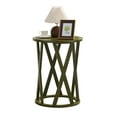 thumbnail image 3 of Kings Brand Furniture Emma Round Side End Table - Modern Accent Table for Living Room, Bedroom, Office (Avocado), 3 of 4