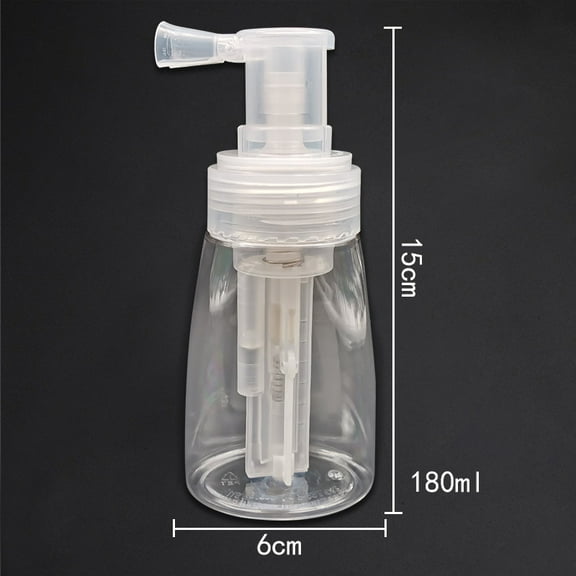 WEUVEB Fine Mist Spray Bottle for Dry Shampoo, Transparent Plastic Travel Size, Refillable Hair Care and Beauty Accessory