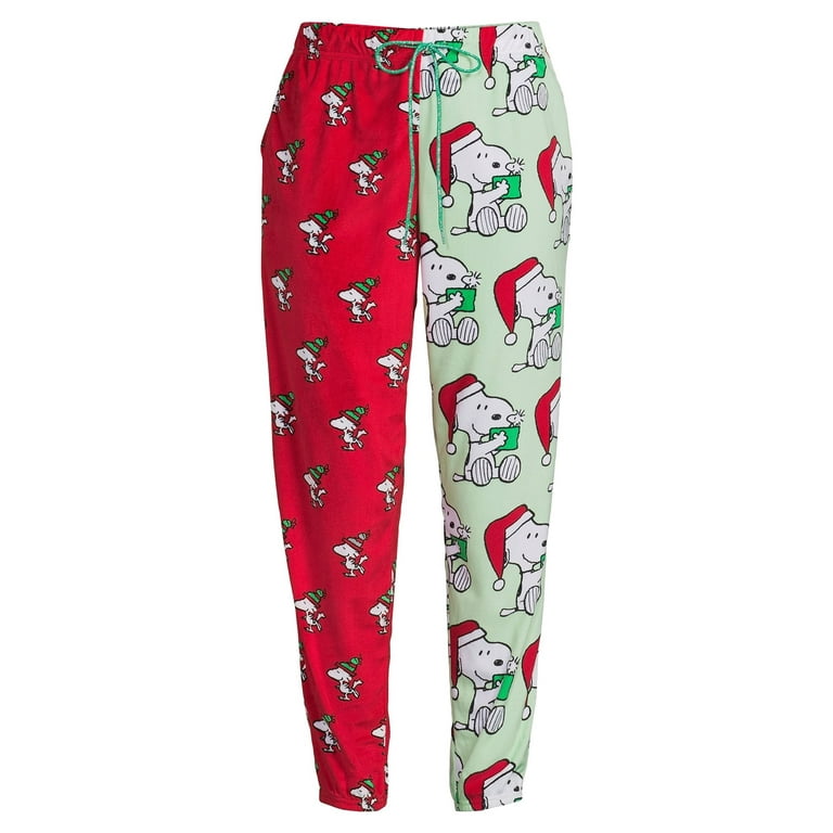 Peanuts Snoopy Women s and Women s Plus Holiday Joggers Walmart
