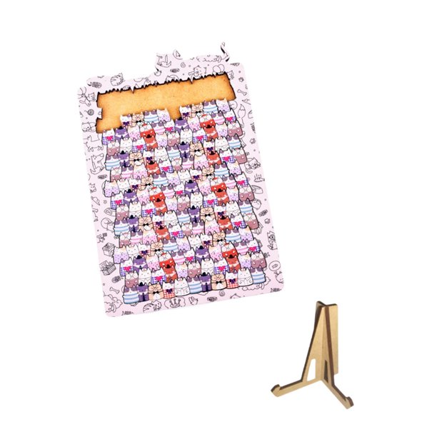 Rompecabezas de madera para adultos, rompecabezas de animales, adorno decorativo, juego familiar creativo botella