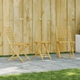 thumbnail image 1 of vidaXL 3 Piece Bistro Set Bamboo, 1 of 5
