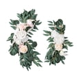 thumbnail image 3 of Corona rústica de rosas para boda con arco para colgar en la pared de la puerta principal del coche o en la ceremonia. Estilo A, 3 of 9