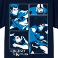 thumbnail image 2 of Avatar The Legend Of Korra Blue Tonal Characters Crew Neck Short Sleeve Navy Men's T-shirt-Small, 2 of 4