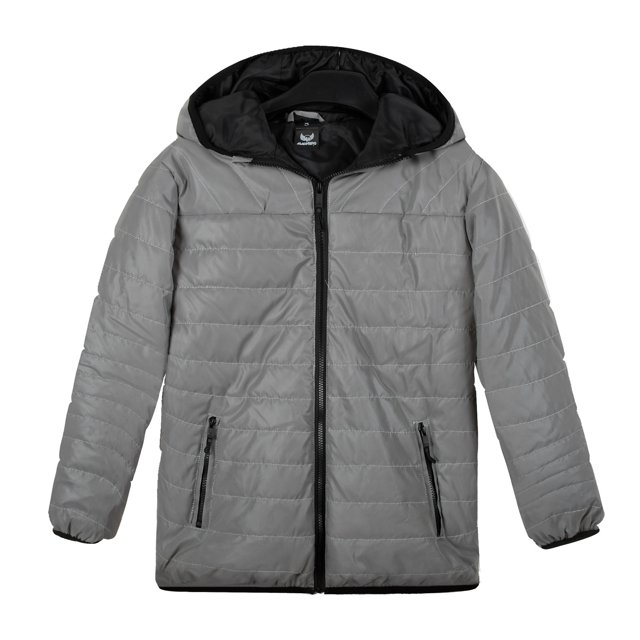 Gibobby Chamarra casual hombre Chaqueta acolchada de manga larga resistente al agua con forro de sherpa para hombre(Gris,XG)