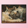 thumbnail image 3 of Lobo animal Kits de bordado de punto de cruz 14CT Estampado Trabajo hecho a mano Imagen Artesanía Hugtrwg  Para estrenar, 3 of 9