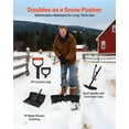 thumbnail image 5 of VEVOR Snow Shovel for Driveway, 18 in Wide Plastic Snow Shovel with Assist D-shaped Handles, Non Slip Grip, Large Capacity Snowplow Shovels, Lightweight Snows Removal Tool for Garden Car Camping, 5 of 9