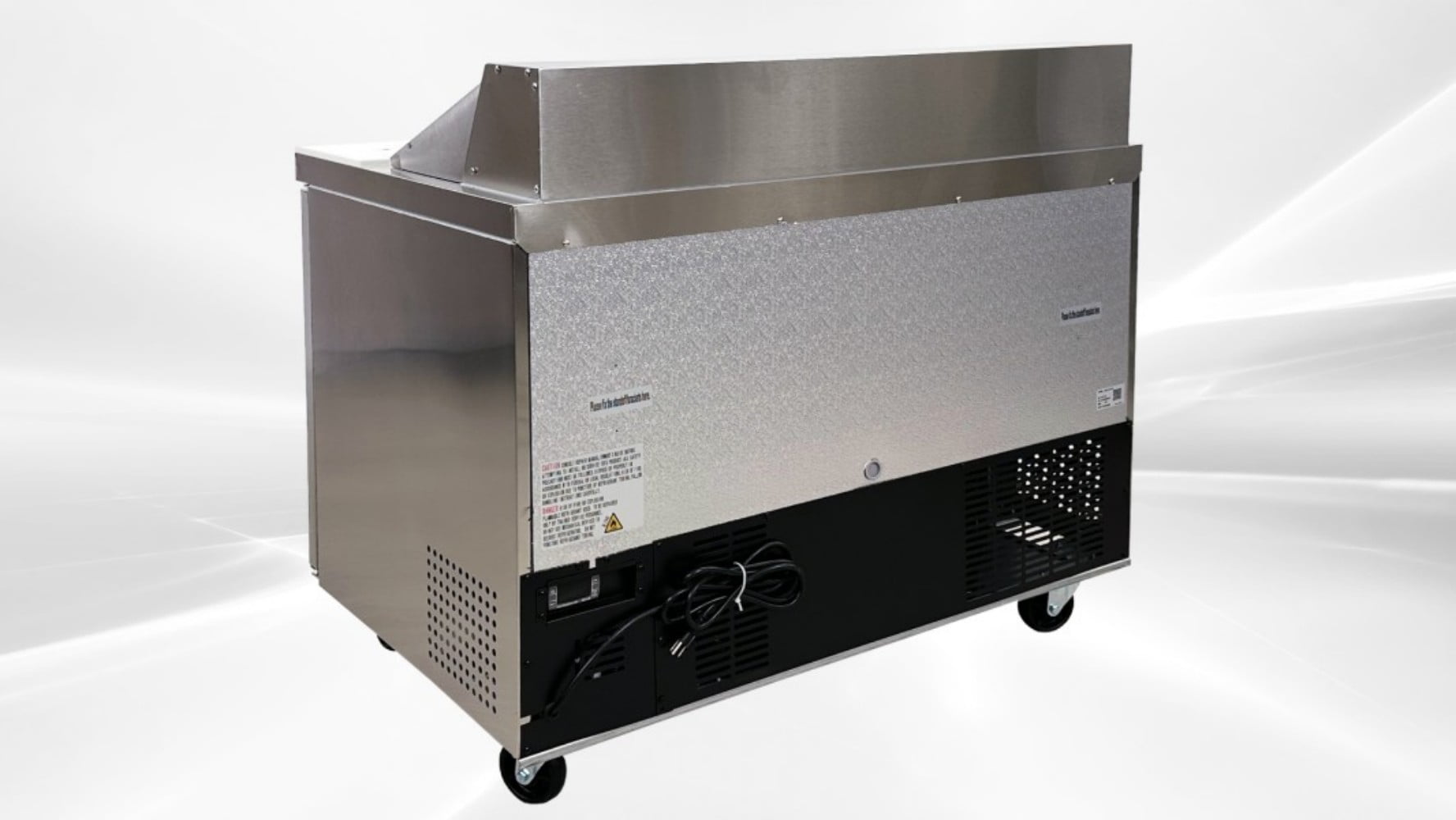 46.75 in. W 9.5 cu. ft. Commercial Mega Food Prep Table Refrigerator Cooler in Stainless Steel