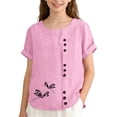 thumbnail image 1 of Chandails pour Garçons Filles T-Shirts Graphiques à Col Rond Hauts de Baseball Chandails pour Garçons Taille 13-14 Ans, 1 of 3