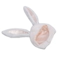 thumbnail image 3 of Sombrero de conejito para cosplay, para fiestas, con capucha de felpa blanca, divertido sombrero con orejas de conejo para mujeres y hombres., 3 of 14
