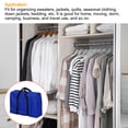 thumbnail image 6 of Uxcell 40L Capacity Storage Tote with Zippers Clothes Moving Tote Bags, Blue, 6 of 6