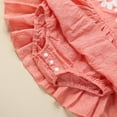 thumbnail image 5 of Ensemble de Combinaison de Robe de Fille de Fleur Lettre de Fleur Impression Volant Manche Romper + Arc Bandeau, 5 of 5