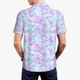 thumbnail image 6 of Salouo Rainbow Scales for Men's Short Sleeve Polo Shirts,Polo Shirts for Men Performance Short Sleeve Golf Shirt Athletic Casual Collared T-Shirt-Medium, 6 of 8