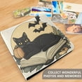 thumbnail image 4 of FORMRS 3 Ring Photo Album 4"x6" Self Adhesive Large Capacity PU Leather Cover, Beige Halloween Cat, 4 of 8