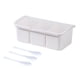 thumbnail image 5 of Contenedor de condimentos Frascos de especias Dispensador de especias Utensilio de cocina Almacenamiento de condimentos 3 rejillas, 5 of 9
