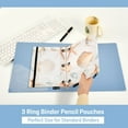 thumbnail image 3 of FORMRS 2 Pack Pencil Pouch for 3 Ring Binder with Clear Window Zipper Case, Gray Seashell, 3 of 6